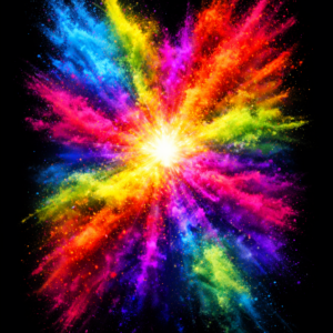 Powder Splash black backgound