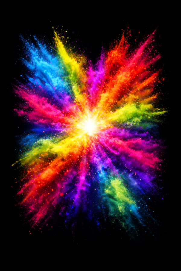 Powder Splash black backgound