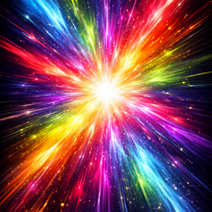 Colored Explosion black background